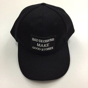 NWOT Men/Women Unisex "BAD DECISIONS MAKE GOOD STORIES" Patch Funny Humor Caps